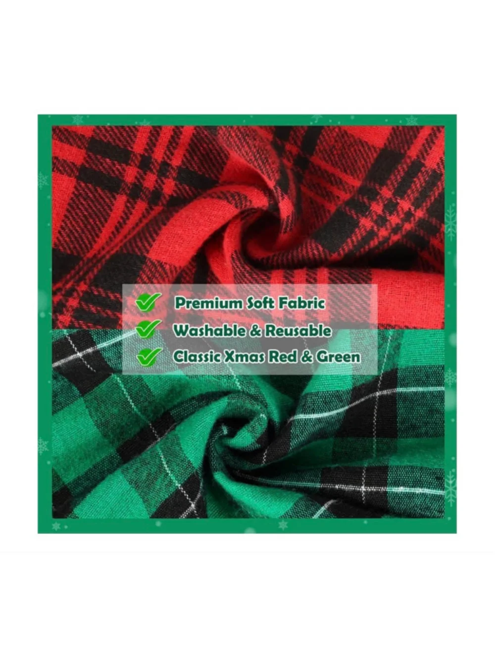 NEW 6 Package Fabric Christmas Gift Bags Large 20in &Medium 16in